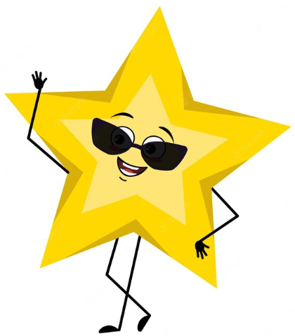 Smiling star wearing sunglasses